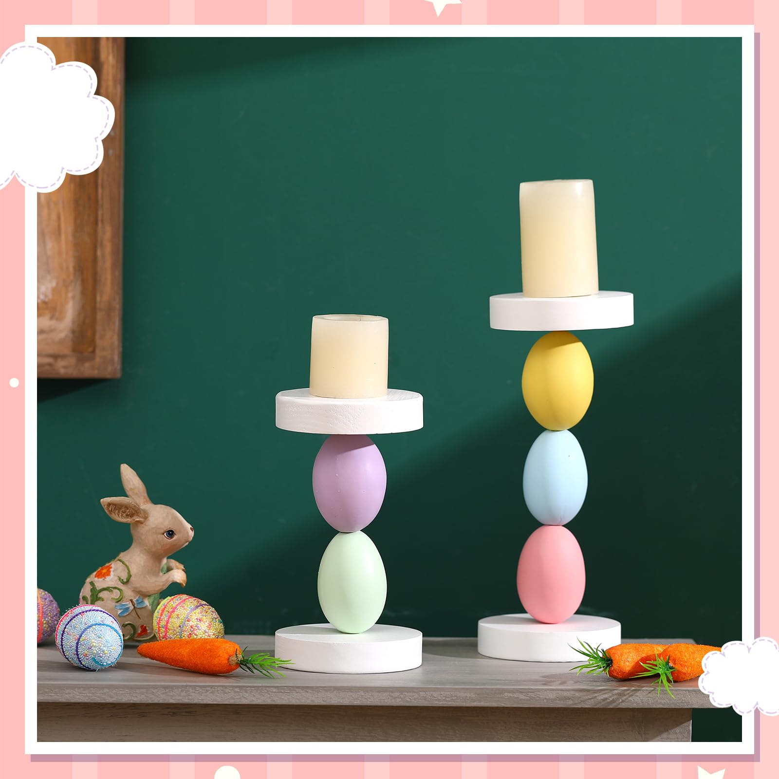 Amazon.co.jp: Hushee イースターキャンドルホルダー イースター